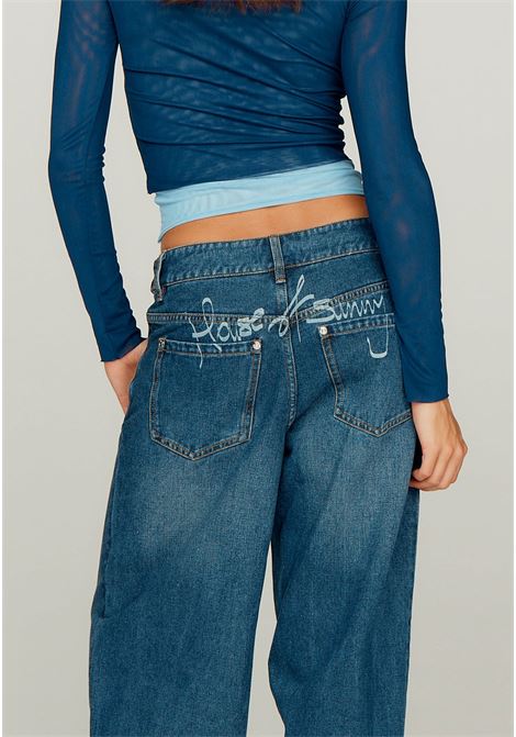 low rise wide leg denim HOUSE OF SUNNY | VOL2431BLUE RINSED